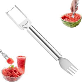 Xx600 Fxoicmi 2-in-1 Stainless Steel Fruit Cutter Watermelon Fork Slicer Tool Sli