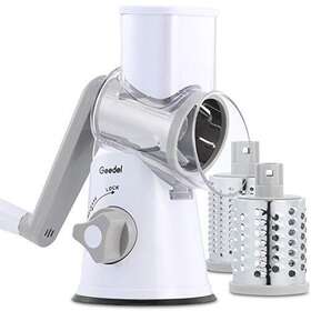 Ps-336a Gdl Rotary Cheese Grater Kitchen Mandoline Vegetable Slicer With 3 White Blades