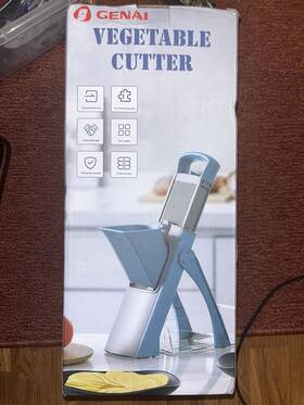 Genai 924533875819 Safe Mandoline Slicer 4 In 1 Vegetable Chopper Food Potato Cutter Adjustable