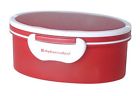 Genmert Mulberry By Oval Bento Box With Handles Rust Red New Nip 706997160665