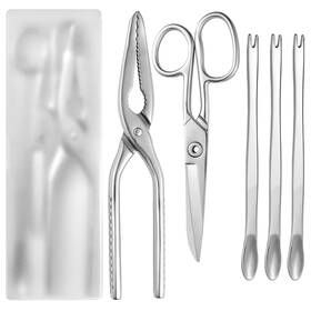 G104 Gerior Crab Leg Crackers And Tools Set - Lobster Cracker Scissors Picker/fork For