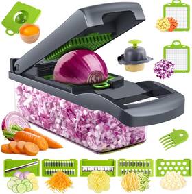 Gib Cleaningtool 222057434148 Multifunctional Vegetable Chopper And Slicer - 13 In 1 Food With 8 Blad