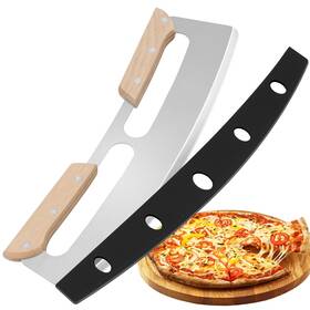 Gyt-pzr001 Gicyiit Premium 14inch Pizza Knife Rocker Cutter With Sharp Stainless Steel Blade And