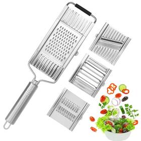 Gladicer 793565290855 4 In 1 Multi-purpose Vegetable Slicer Stainless Steel Grater Cutter Shredder