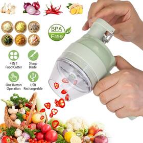 Gpct3762 Global Phoenix 4 In 1 Electric Vegetable Cutter Green Mini Food Chopper Grinder Slicer Dicer