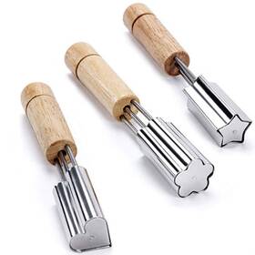 Goeielewe-337 Goeielewe 784143236174 3-pack Vegetable And Fruit Cutter Shapes Set Mini Pie Stainless Steel Cooki