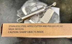 001g1g Gold Coast Stainless Steel Apple Cutter And Peeler Brand New