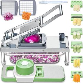 Goldtree 313099869800 Vegetable Chopper Veggie With 8 Blades Onion Cutter Container Pr