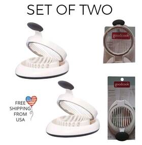 54202 Good Cook X2 Classic Egg Slicers Stainless Steel Wires White Control Grip Nonslip Goodcook