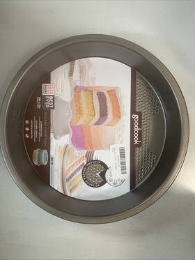 X003wcl01rx003wcl01r Good Cook Goodcook Sweet Creations Textured Nonstick 9 Inch Round Cake Pan Champagne Pewter
