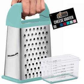 Gorilla Grip 840029695395 4-sided 100% Bpa-free Cheese Grater With 9.2 Inch X 5 Mint