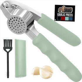 Gorilla Grip 840316717250 Garlic Press And Peel Set Heavy Duty Mincer Tool Easily Mint