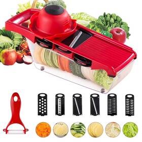 937117525 Gorware Cooking Vegetable Cutter With 6 Blades Multifunctional Mandoline Onion