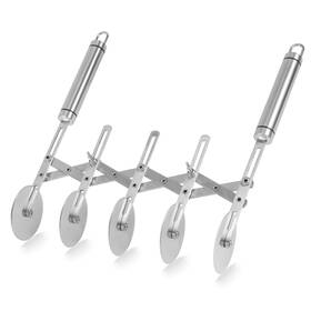 1056641 Gosknor 5 Wheel Professional Pastry Cutter Silver Stainless Multifunctional K