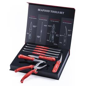 Goture 710917489323 8-piece Seafood Tools Set 1 Crab And Lobster Cracker Shrimp Peeler 2 Oyster S