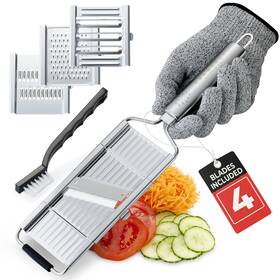 Gramercy Kitchen Company 634240406621 Handheld Mandoline Slicer For - Stainless Steel Veggie And Fru