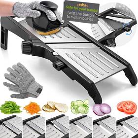 Gramercy Kitchen Company 744110770575 Adjustable Mandoline Slicer For Potato Cutter Vegetable Chopp