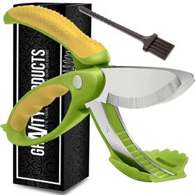 Gravityproductslk 704335203159 Salad Scissor Chopper Stainless Steel Vegetable Slicer And Fruit Cutter Ch