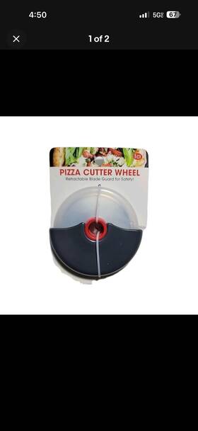 Gwen Studios 810091262993 5x Pizza Cutter Slicer With Wheel Retractable Blade Guard For Safety By