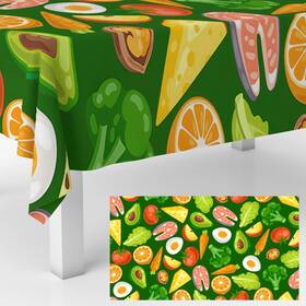 B-zb-257 Gzbjmygs Vegetables Tablecloth Avocado Carrot Vitamin Nutritious Meal Multi Color