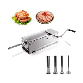 Hakka Brothers 714367050331 11 Lbs 5 Liter Sausage Stuffer 2 Speed Stainless Steel Horzontal Sausa