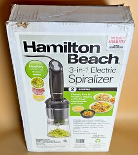R1701 Hamilton Beach 3-in-1 Electric Spiralizer Zucchini Noodle Maker New
