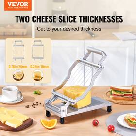 Happy Senior 197988218654 Vevor Cheese Cutter With Wire Cheeser Butter Cutting 0.39 Inch And 0.78 Slicer