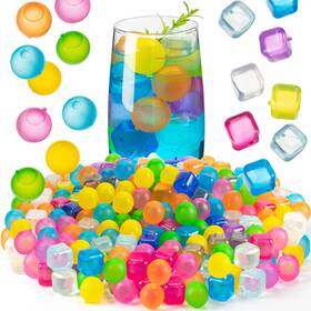 Yof-havawish-34 Havawish 200 Pcs Reusable Ice Cube Colorful Plastic Round Squares Drinks Cocktails