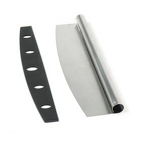 Hawok 786899991994 14 Inch Pizza Cutter Rocker Blade Sharp Stainless Steel Knife With Cover