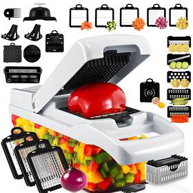 Hearthly 734071483133 22-in-1 Vegetable Chopper With 13 Blades Onion Cutter Egg And Mandoline Slice