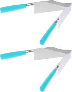 Cfsoja5331kcij143 Hemoton 2pcs Cake Slicer Cutters Stainless Steel Better Turquoise
