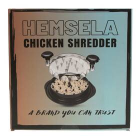 Bl01 Hemsela 12 Inch Chicken Shredder Tool In Blue With Visible Lid And Cleaning Brush