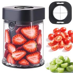 129-slicer Hendiy Fruit Slicer Cup Strawberry Grape Cutter Slicers Stainless