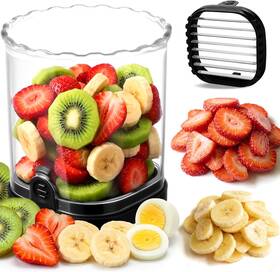 Hendiy 445031650641 Strawberry Slicer With Stainless Steel Blades Egg And Fruit Cup Fo