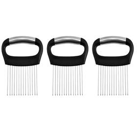 Hendiy 719645962047 3 Pack Large Onion Holder For Slicing Stainless Steel Slice Lemo