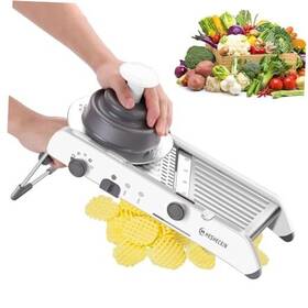 Xt100005-1 Heshecein Adjustable Mandoline Slicer For Kitchen Stainless Steel Vegetable Chopper