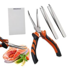 3pcs-01 Hhzzmiao 3pcs Stainless Steel Fish Bone Pliers Tweezers Deboning Tools For All