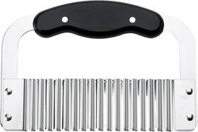 Hic Kitchen 781723431301 Crinkle-cut Wave Slicer French Fry Vegetable Cutter Black Handle