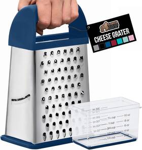 Hills Point Industries Llc 840029651216 4-sided Stainless Steel Cheese Grater Xl Box Slip Resistant Handle