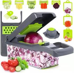 Himals 199284535756 Premium Kitchen Multi 12 In 1 Manual Mandoline Fruit Vegetable Cutter Onion D