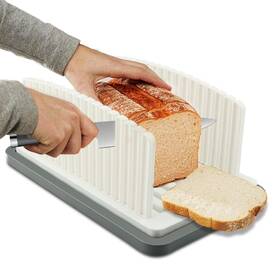 17162920694532 Hkztuy Bread Slicer Guide With Crumb Tray Adjustable Foldable Cutting Board F