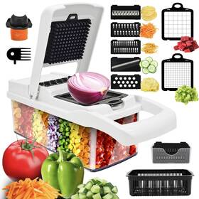 Chopper-tm221 Hlavite Vegetable Chopper 12-in-1 Veggie With Container Onion Cutte