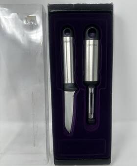 Hoffritz 024131850396 A 2 Piece Peeling Set With Sided Peeler And 8 Inch Paring Knife New