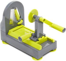 Kt37574 Home Basics 4 Function Tabletop Spiralizer Green Razor Sharp Blades Gray