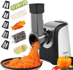 Hd0247 Homedox Rayador Ralladores De Queso Electrico Vegetales Ensalada Conos Intercambiables