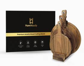 Hw0102 Homwoody Acacia Wood Cutting Boards With Handle/cheese Board-acacia Board/char