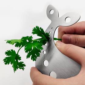 Hmud24001235610 Hoomuda Stainless Steel Herb Stripper 10-hole Leaf Tool For Kale Silver