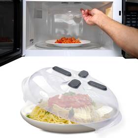 Hc32342.0-graph Hover Cover Magnetic Splatter 12-inch Clear Bpa-free Food Lid Vented Plate Guard