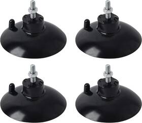Hstech 313112998975 4 Pcs Black French Fry Suction Cup Feet For Industrial Commercial Cutter