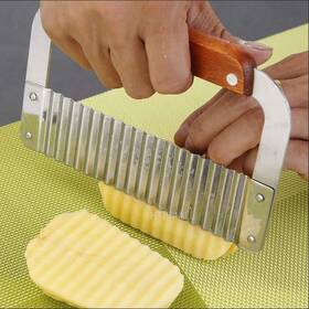 Htbmall 761989190679 Crinkle Potato Cutter Wavy Chopper Knife Upgraded Stainless Steel Blade Sa